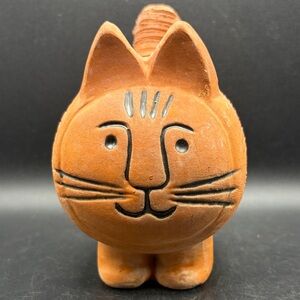 Vintage MCM Lisa Larson Style Pottery Chia Pet Cat Kitty Figure Terra Cotta